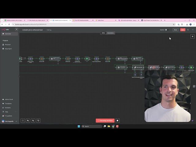Personalized cold email draft showing contextual company details from automation workflow